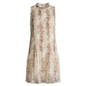 Maison d'Amélie Paris Floral Pleated Plisse Ruffle Mini Dress Cottagecore classy